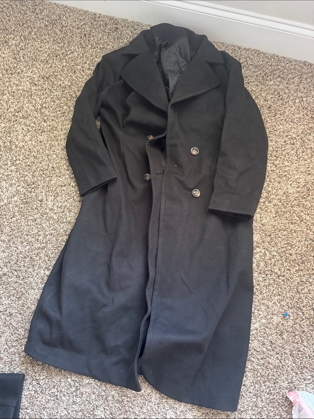 Amazon Black Double-Breasted Women's Pea Coat
